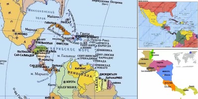 политическая карта центральной америки