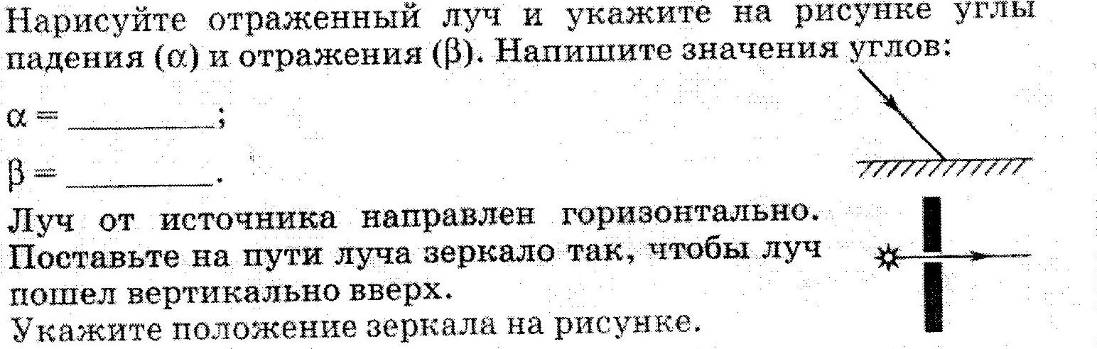 Путь луча. Построение в плоском зеркале 11 класс.