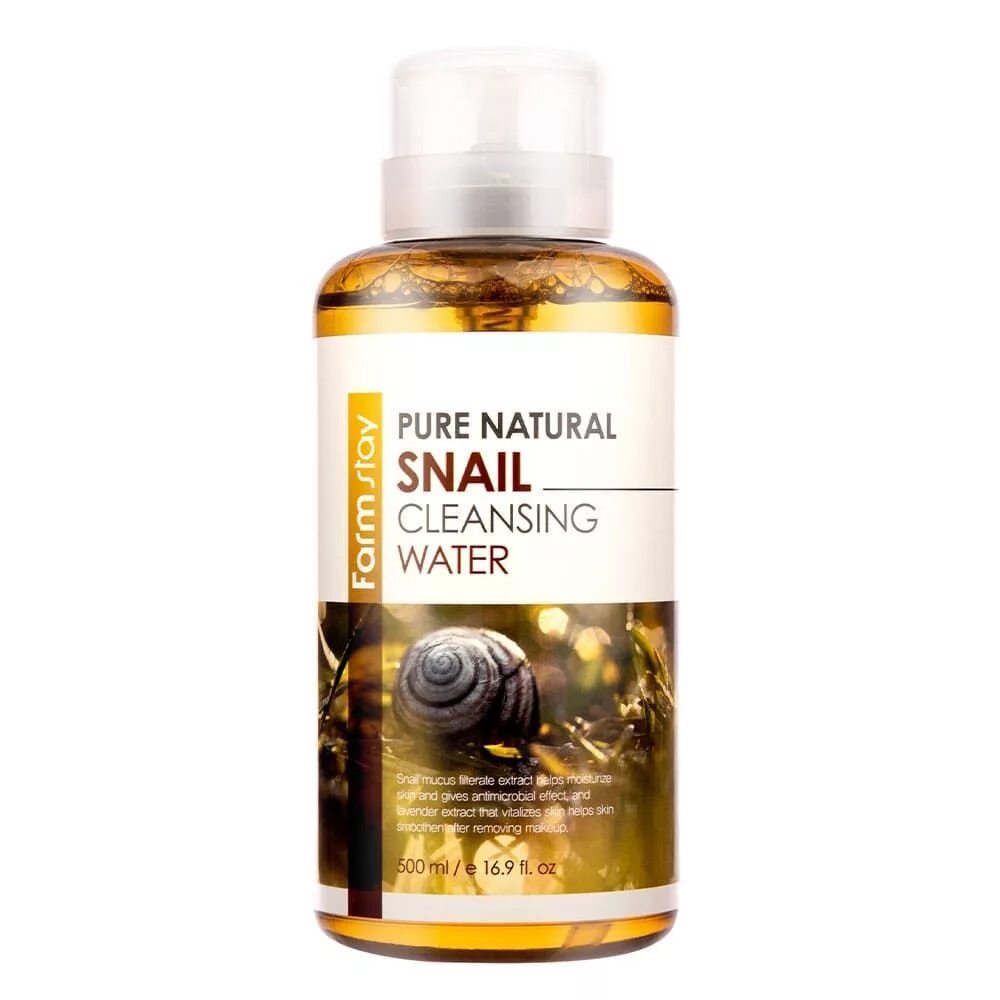 Farmstay Pure natural Snail Cleansing Water, 500ml. Farm stay Cleansing Water улитка. Snail мицеллярная вода с муцином улитки. Farmstay вода очищающая с муцином улитки. Snail natural