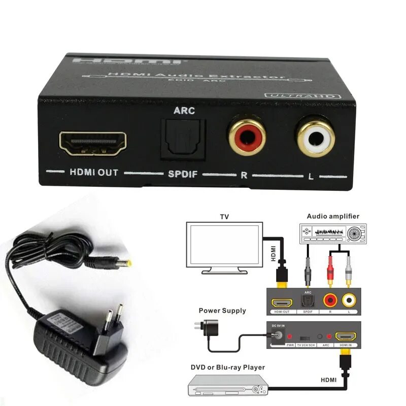 HDMI аудио экстрактор 5.1Ch 4k 3d. HDMI 2 Arc. HDMI Arc RCA 5.1. Audio Converter 5.1 HDMI 4k. Arc звук