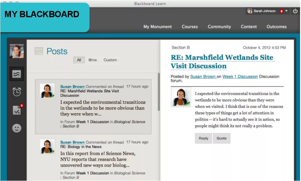 Blackboard learn