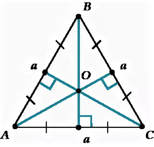 Медиана и биссектриса в равностороннем треугольнике. Равносторонний треугольник Медиана биссектриса и высота. Пересечение медиан в равностороннем треугольнике. Биссектриса равностороннего треугольника.