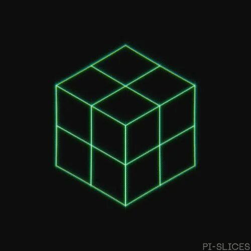 Https cube. Неоновый кубик Рубика. Куб gif. Анимированный кубик. Вращающийся куб.