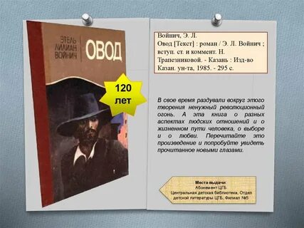Овод читательский дневник