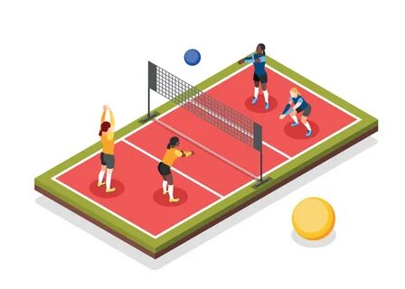 Спортивная игра волейбол площадка