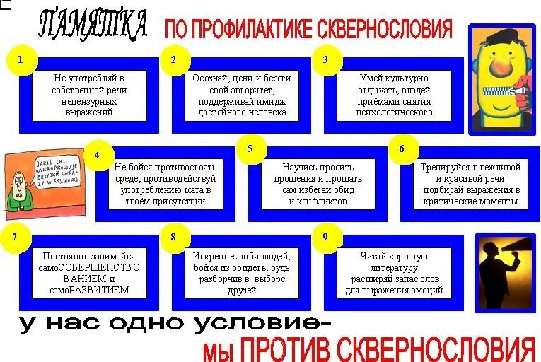 Памятка о сквернословии. Памятка как избавиться от сквернословия. Профилактика ненормативной лексики. Памятка по сквернословия детям.