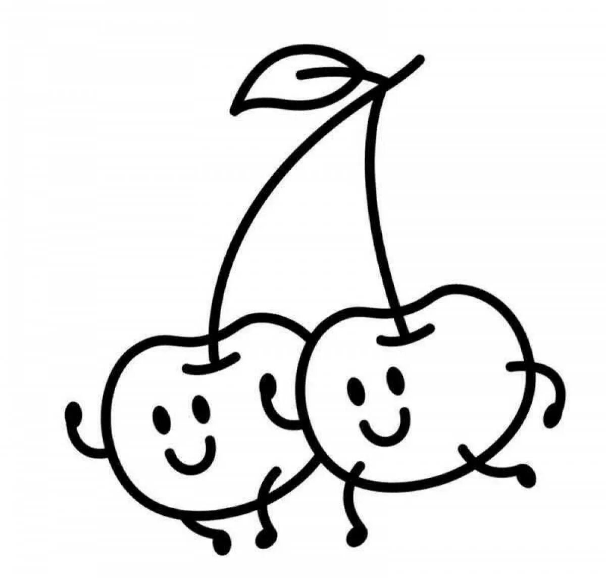 Вишенки раскраска. Раскраска "ягоды". Вишня раскраска. Вишенка раскраска для детей. Вишенки раскраска.