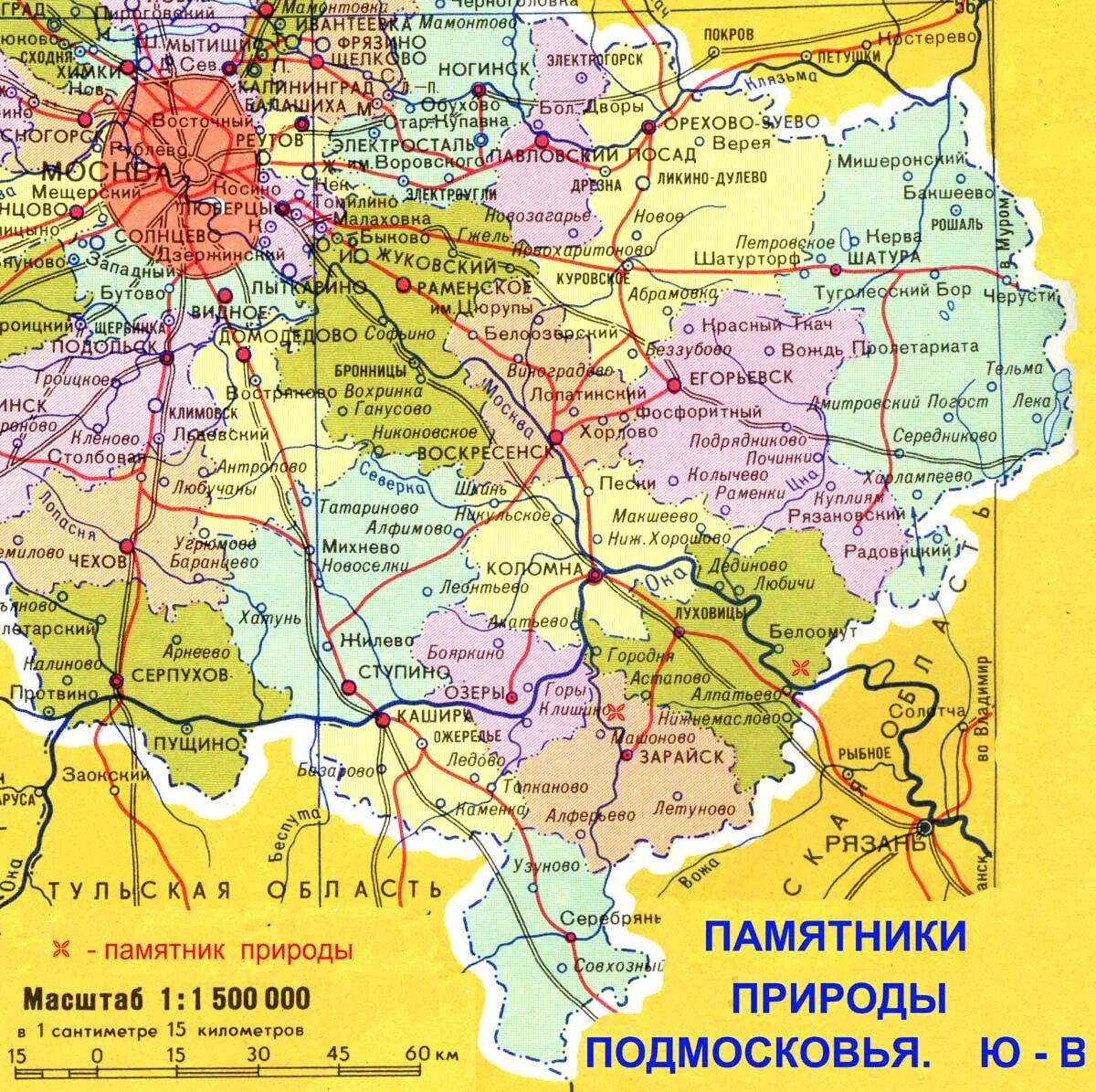 Карта поселков московской области