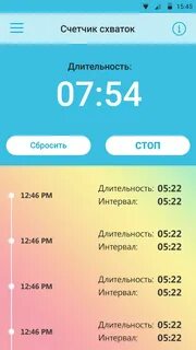 Длительность схваток