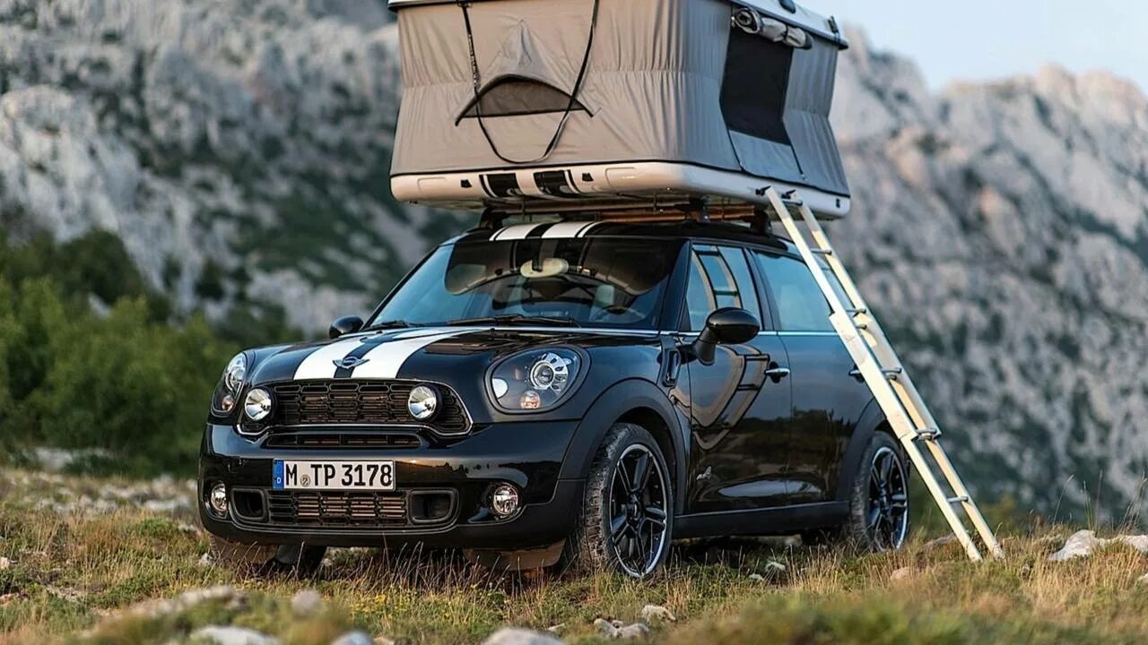 Путешествуй на колесах. Mini Cooper s Countryman Camp 2013. Mini Cooper Camper. Кемпер для мини Купера. Мини Купер автодом.