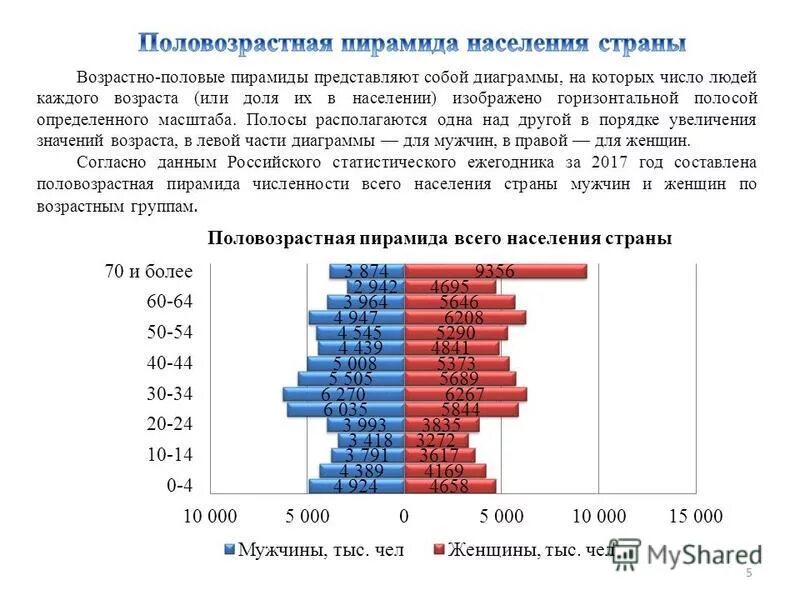 Практическая работа население россии половозрастной состав