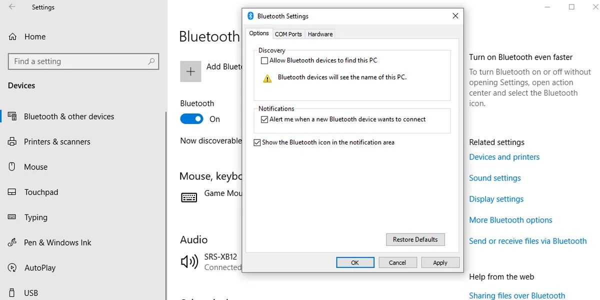 Почему нету блютуза. Bluetooth отсутствует на устройстве Windows 10. Пропал Bluetooth Windows 10. Центр уведомлений Bluetooth. Как включить блютуз на виндовс 10.