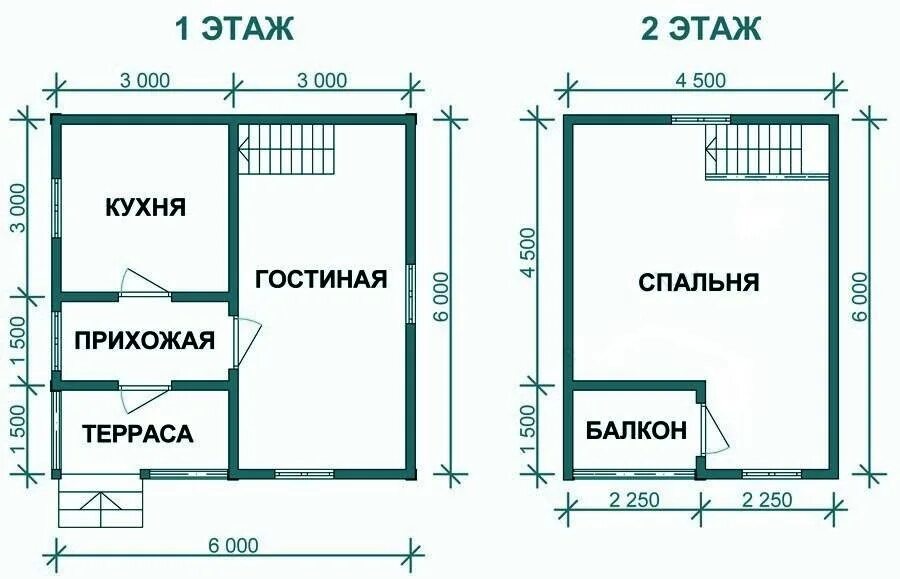 Один этаж сколько метров. План 2 этажный дом 6х6м. Деревянный дом 6х6 с мансардой планировка. Планировка дома 6х6 одноэтажный. Планировка дома 6 метров на 6метров.