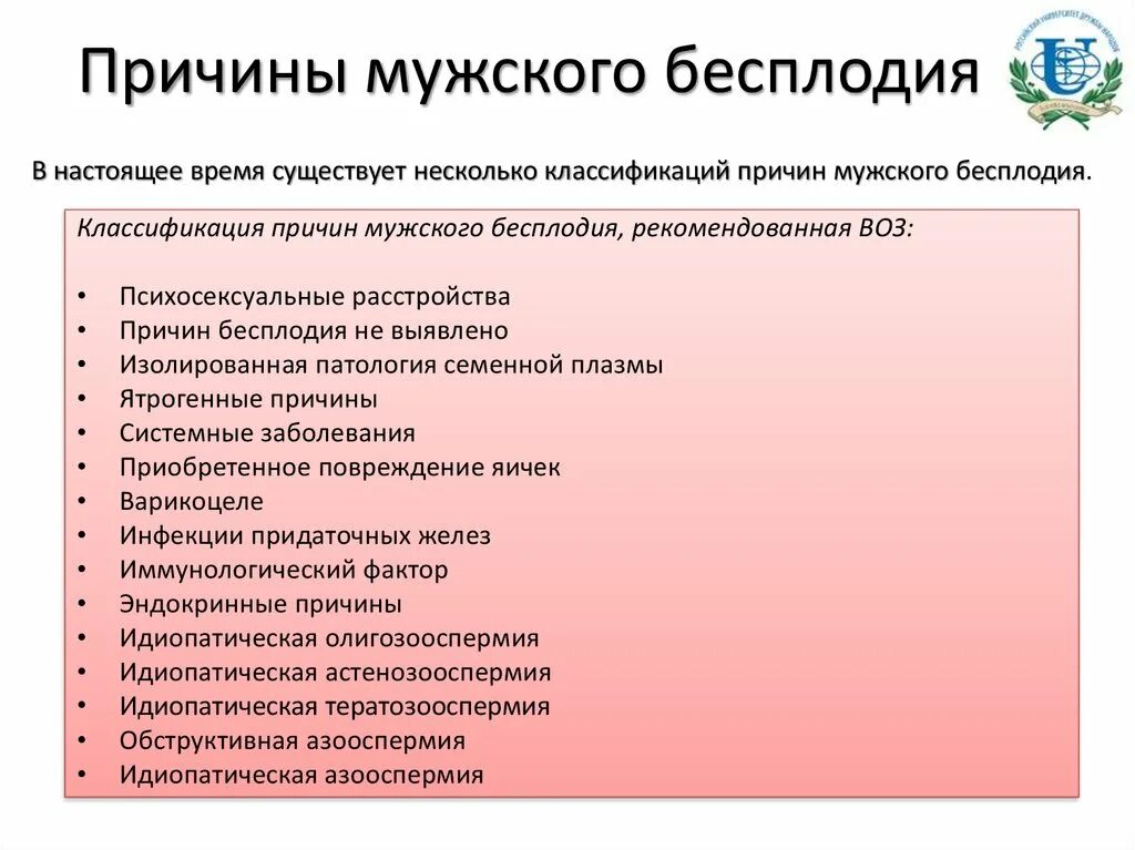 Мужское бесплодие. Классификация бесплодия у мужчин. Основные причины мужского бесплодия. Мужской фактор бесплодия. Бесплодие у мужчин цена