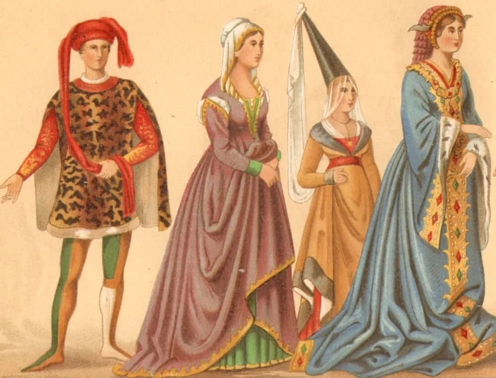 Бургундская мода средневековья. Костюм эпохи средневековья готика. Как одевались в средние века. Как одевались в средние века. Как одевались в средние века.