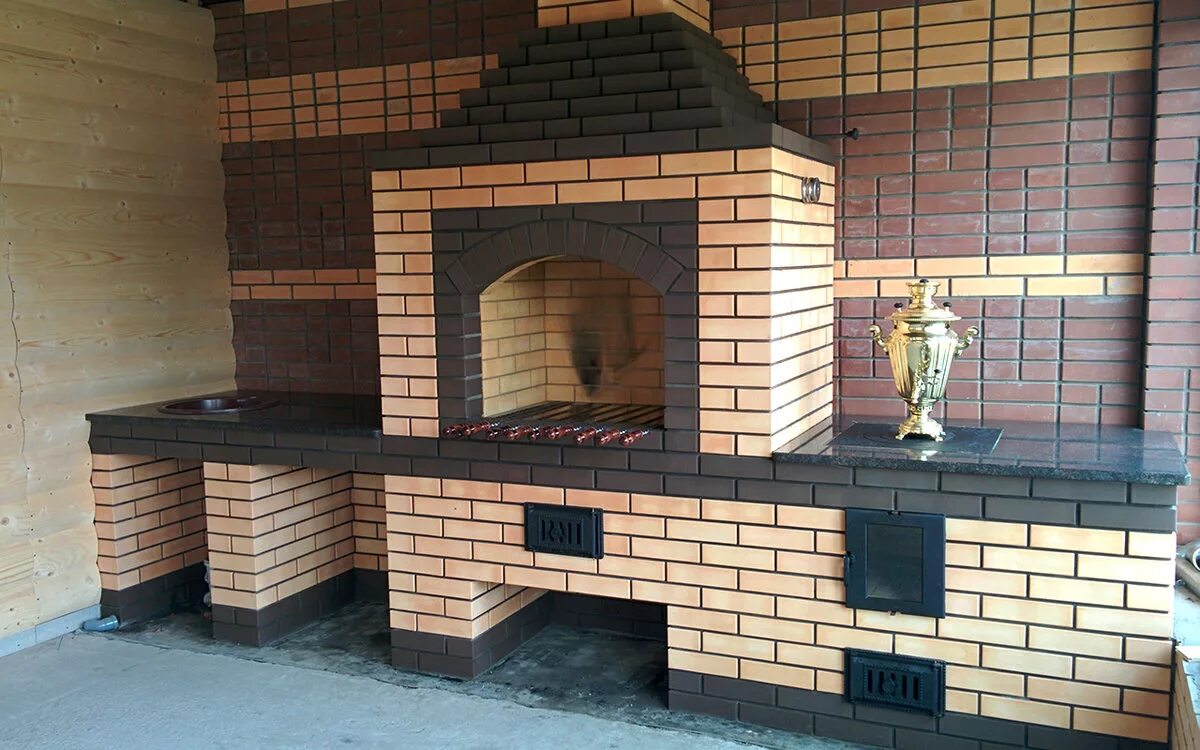 Мангальная зона сколько кирпичей