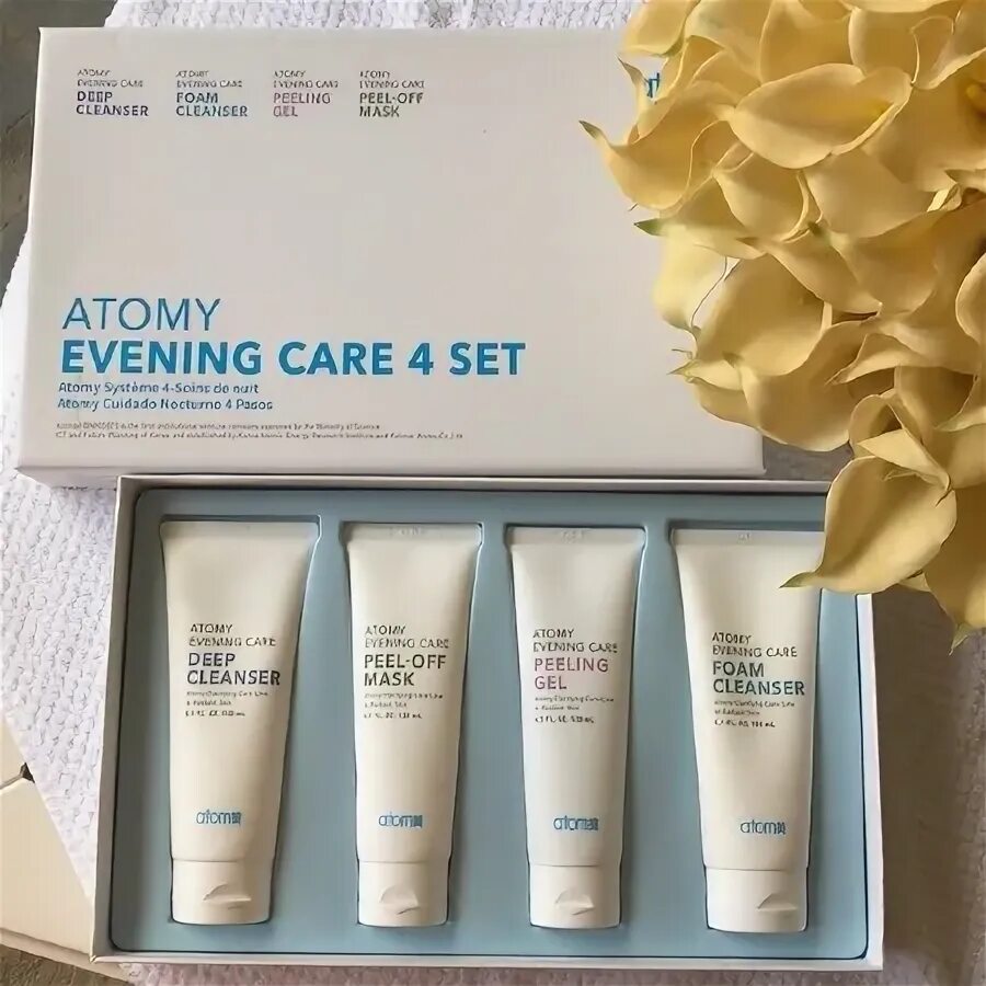 Deep cleanser atomy. Корейская косметика Atomy Evening Care 4 Set. Atomy 4 Set Evening. Ивнинг Атоми. Атоми Ивнинг Кеар набор.