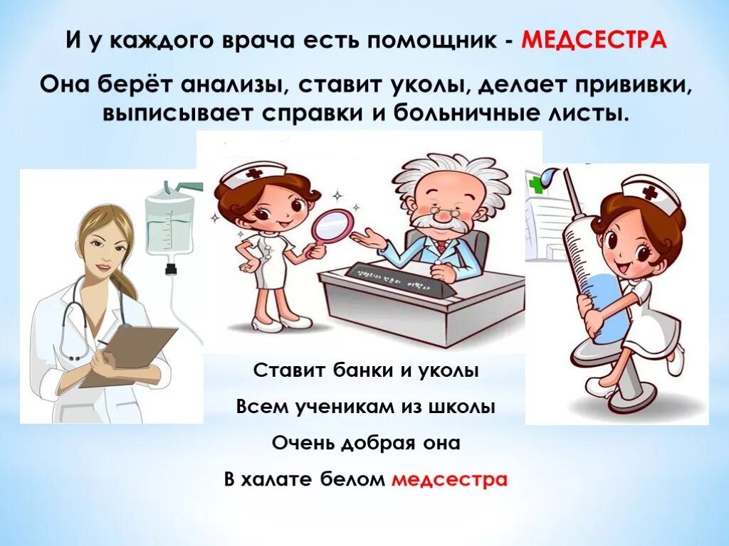 Какую работу выполняет врач 4 класс. Профессия врач презентация. Профессия врач для детей. Презентация врачи для дошкольников. Профессия медсестра для детей.