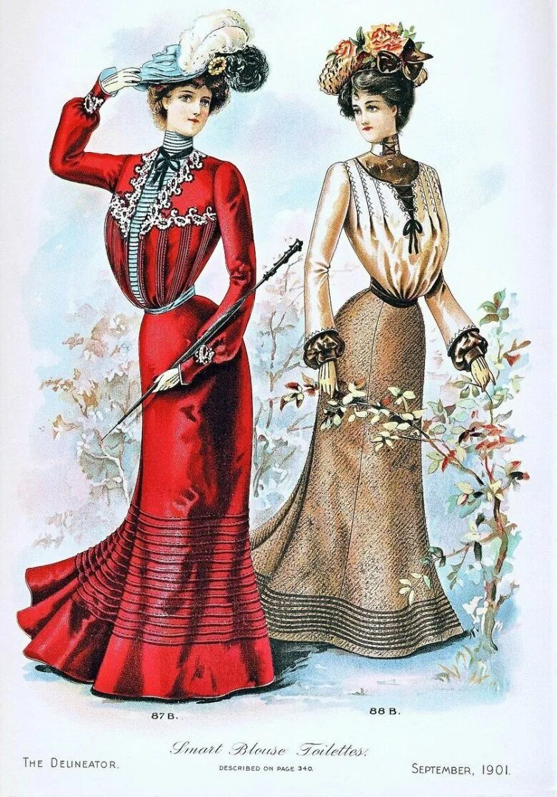 Французская мода 1900г. Костюм стиля Модерн (1890—1913 гг.). Эпоха Бель Эпок Франция. Эпоха Модерн в одежде 1887-1914.