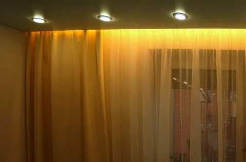 Гардина для натяжного потолка с подсветкой