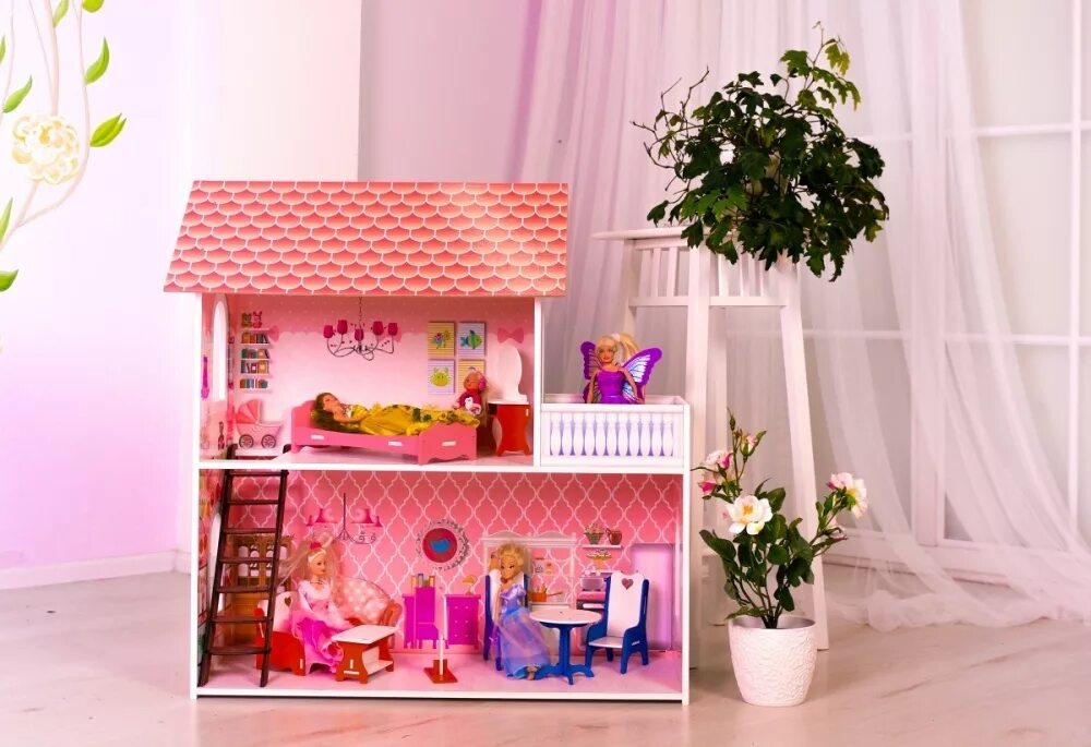 Кукольный домик. Домик для игрушек для девочки. Мебель для кукольного домика. Кукольные домики для девочек.
