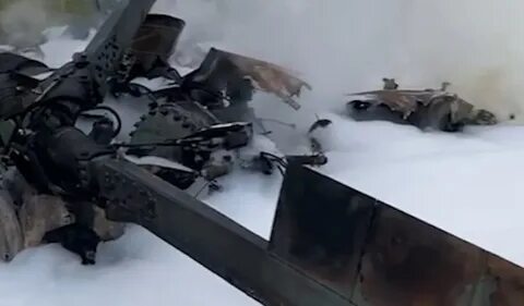 Крушение вертолета с песковым