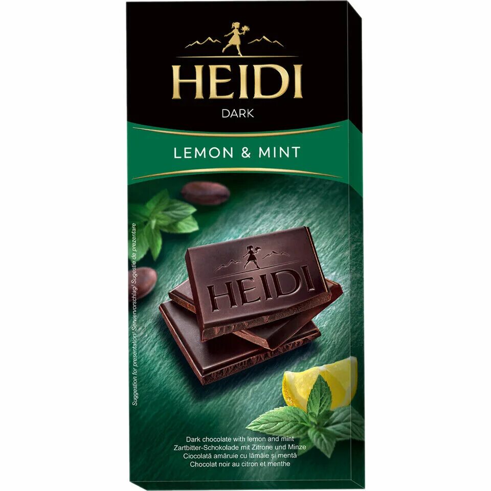 Heidi шоколад. Шоколад темный Heidi. Heidi Lemon Mint. Шоколад Heidi Dark мята и лимон темный. Шоколад с мятой купить