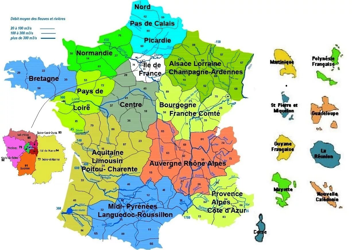 Regions de France. La France Regions. La France Administrative. Carte de France Regions. Region de france