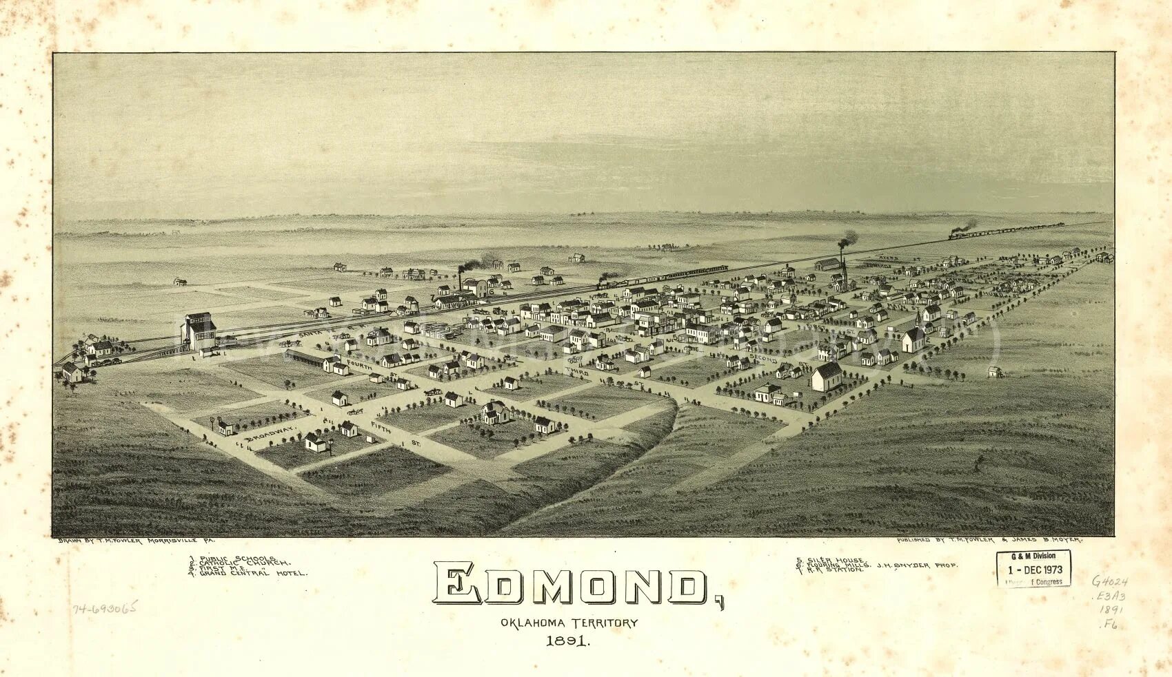 Оклахома 1900. Эдмонд Оклахома. Edmond Oklahoma штат. Территория Оклахома.