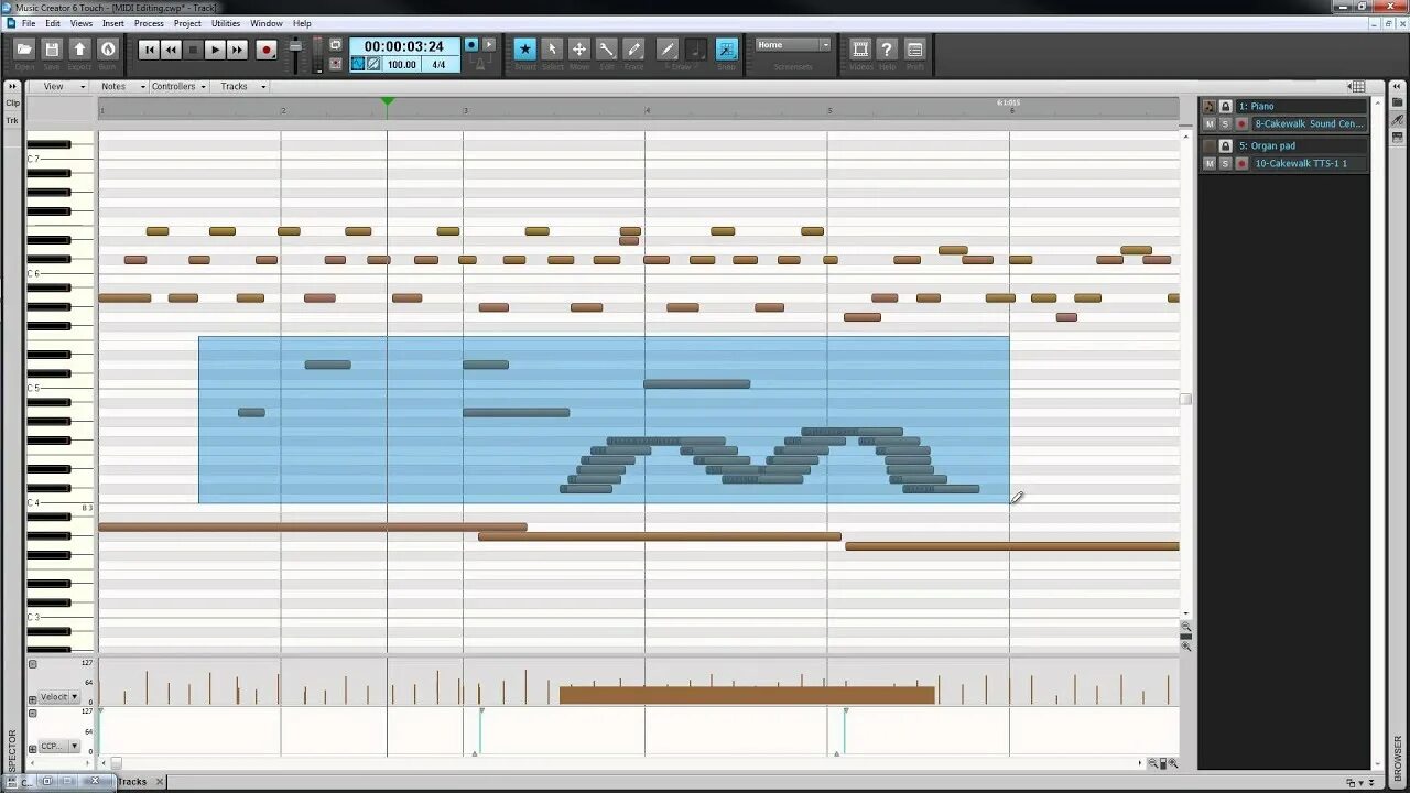 Midi файл в ноты