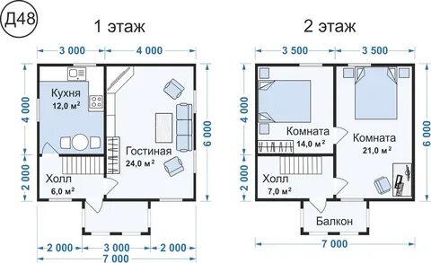 Дома 7 х 7