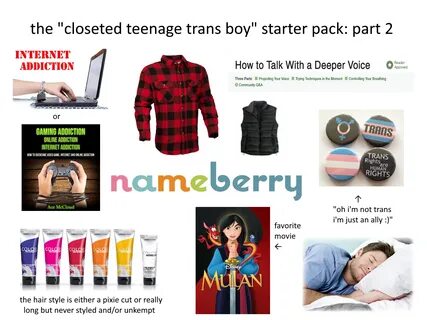 Closeted Teenage Trans Guy starter pack: part 2 : rstarterpacks.