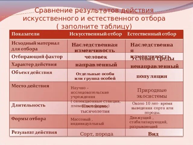 Презентация к уроку-семинару по биологии 11 класс на тему "Естественный отбор - 