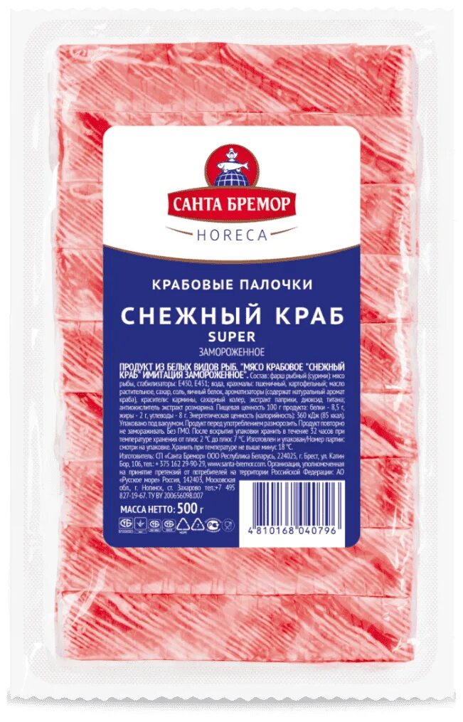 Крабовые палочки снежный краб. Снежный краб санта бремор 500 гр. крабовые палочки &quot;снежный краб&quot; санта бремор 500гр. крабовые палочки санта бремор 500 гр. крабовые палочки санта бремор 100 гр.
