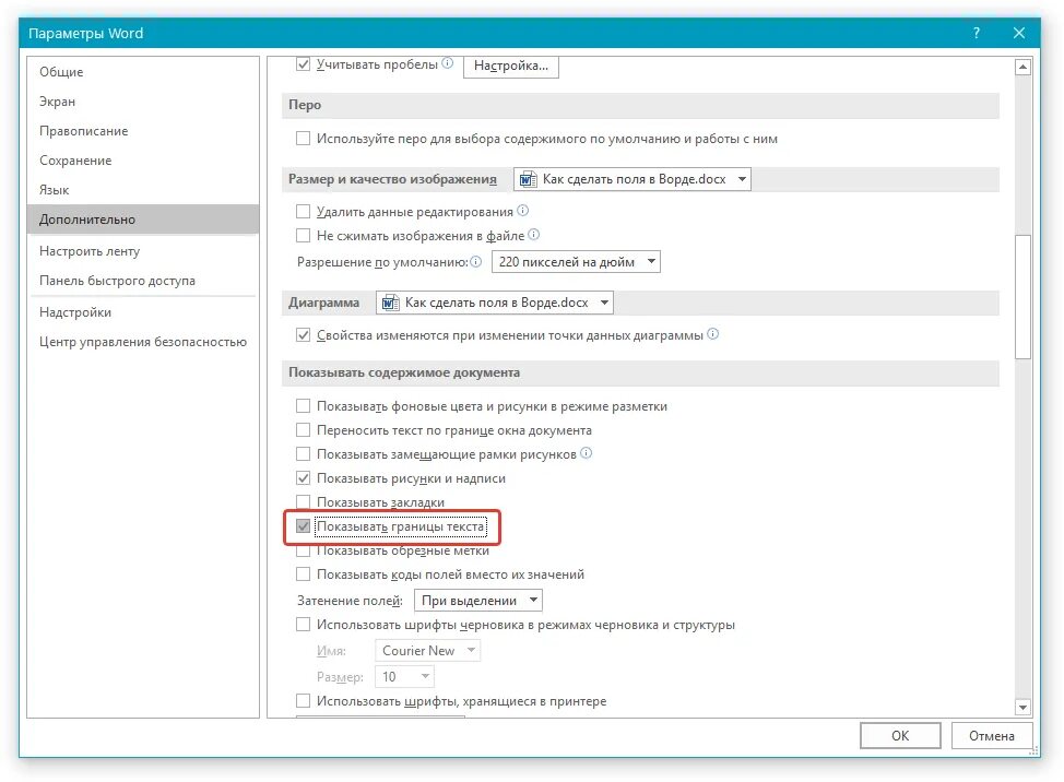 Вывод содержимого файла на экран. Показывать границы текста в Word. Границы текста в Ворде. Границы текста в документах. Границы полей в Ворде.