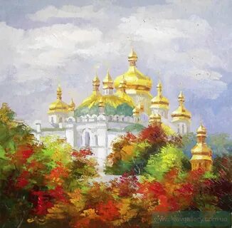 Храм маслом картины