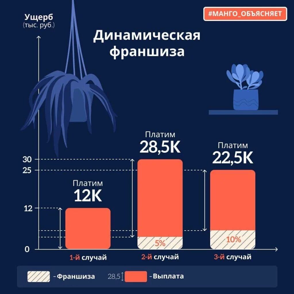 Франшиза в страховом случае. Динамическая франшиза. Франшиза в страховании это. Динамическая франшиза это в страховании. Условная франшиза в страховании это.