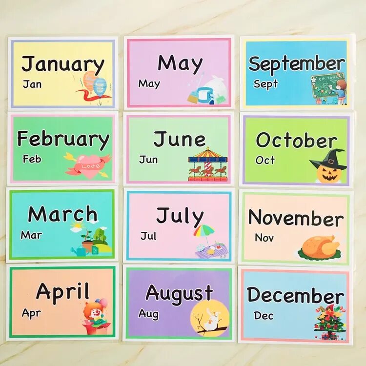 Month. Months карточки. Карточки по английскому месяцы. Карточки по английскому месяца года. Месяцы на английском для детей.