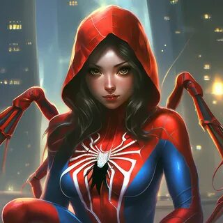 "Spider girl" - image created in Shedevrum.