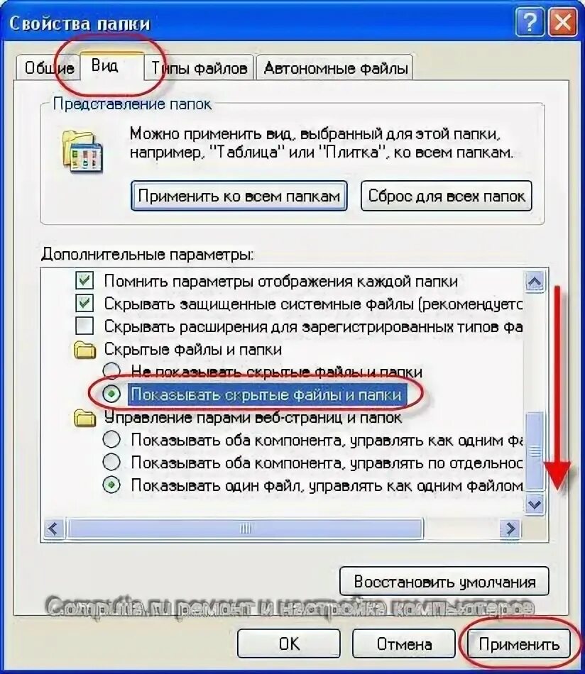 Как починить настройки. Как показать скрытые файлы в папке. скрытый файл. видео как у папки починить настройки.