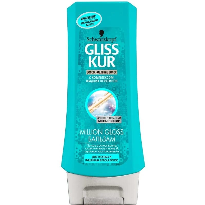 Шампунь Gliss Kur million Gloss 400мл. Шампунь Gliss Kur 250 мл `million Gloss`. Бальзам для волос Gliss Kur. Шварцкопф Глиз кур бальзам для волос.