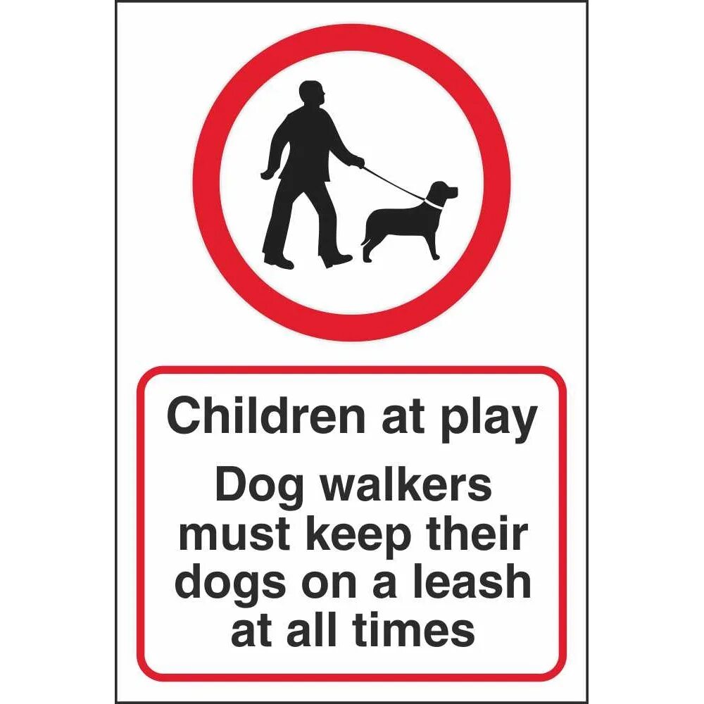 Dogs must keep on a lead. Keep on a Leash. Dogs must be kept on a lead. No Patting Dogs sign. 7. No Cycling Dogs must be on lead.