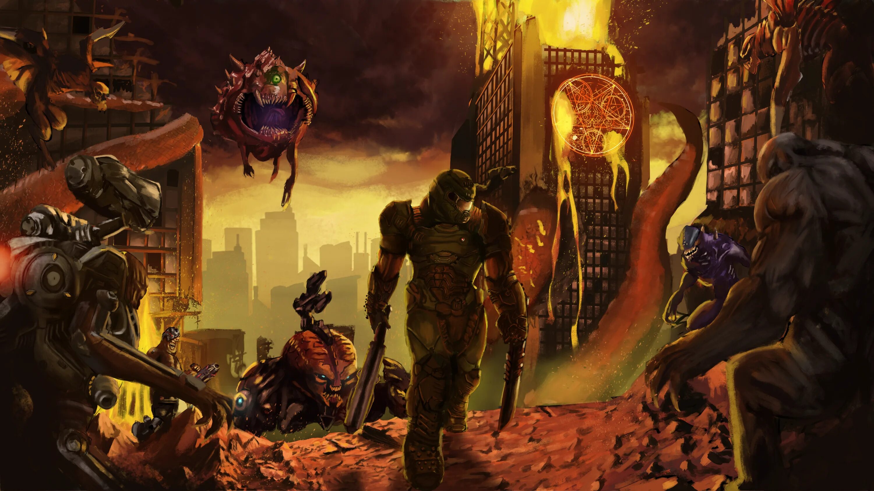 Doom they. Дум Этернал 2. Doom Slayer Art.