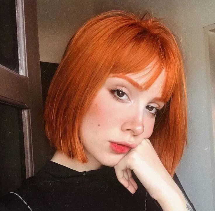 Full Color Process: Dark Intense Copper Blonde Aveda hair color, Aveda hair, Bob