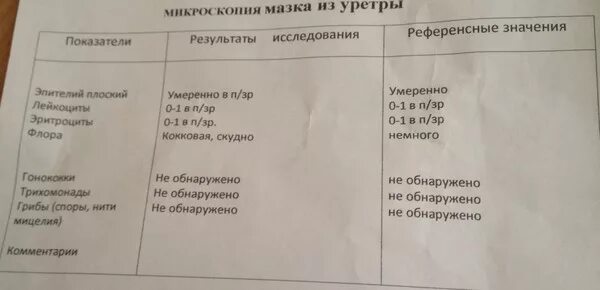 После мазка из уретры. После мазка из уретры
