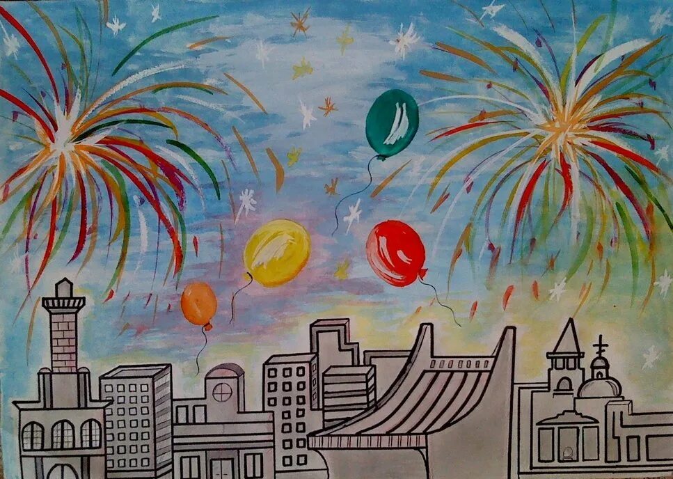 Рисунок праздник в городе. Рисование праздничный город. Праздник в городе рисунок. Рисование праздничный город. Изо 3 кл праздник в городе.