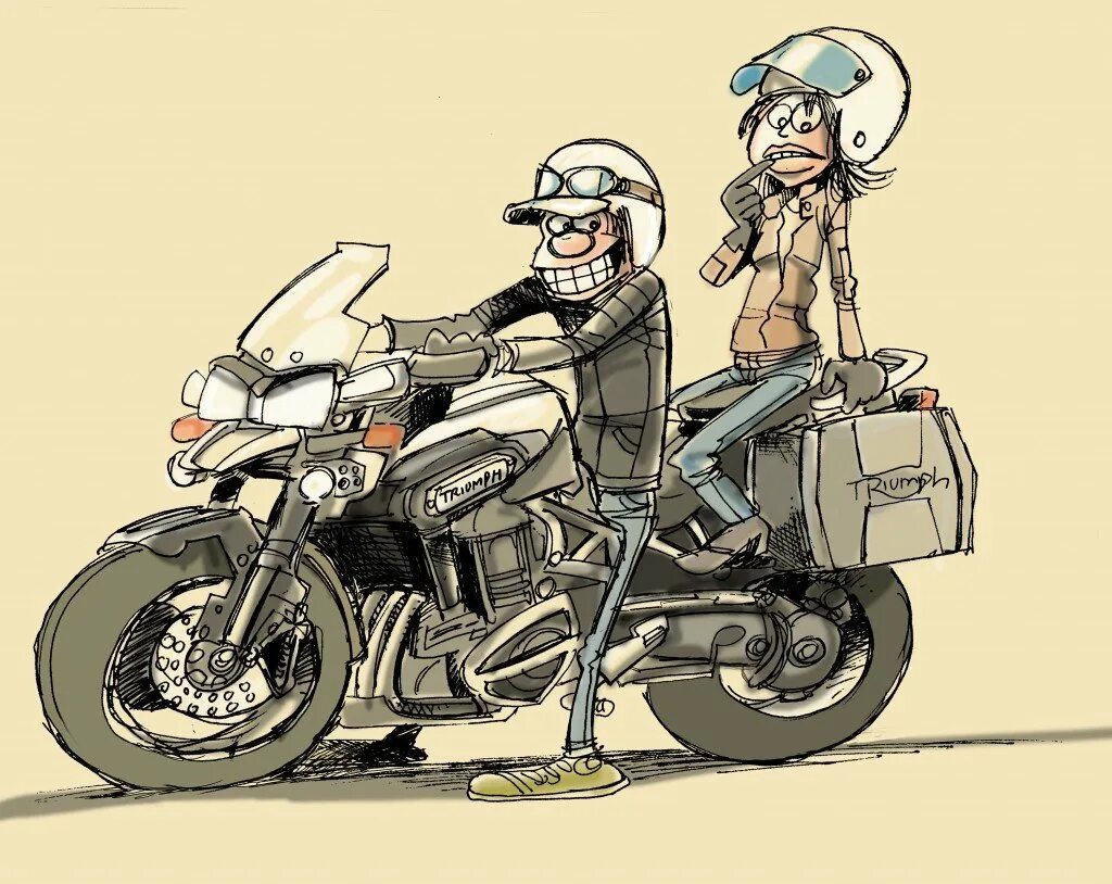 Смешной мотоциклист. Карикатура мотоциклист. байкер карикатура. шутки про байкеров. веселый мотоцикл.