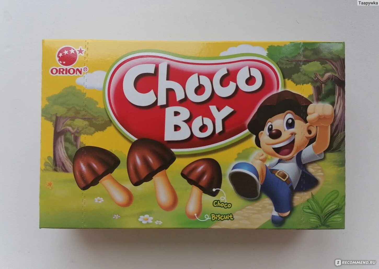Чоко чоко отзывы. Orion Choco boy печенье 45g. Грибочки Орион Чоко бой. Грибочки шоколадные Choco boy. Choco boy 45 гр.
