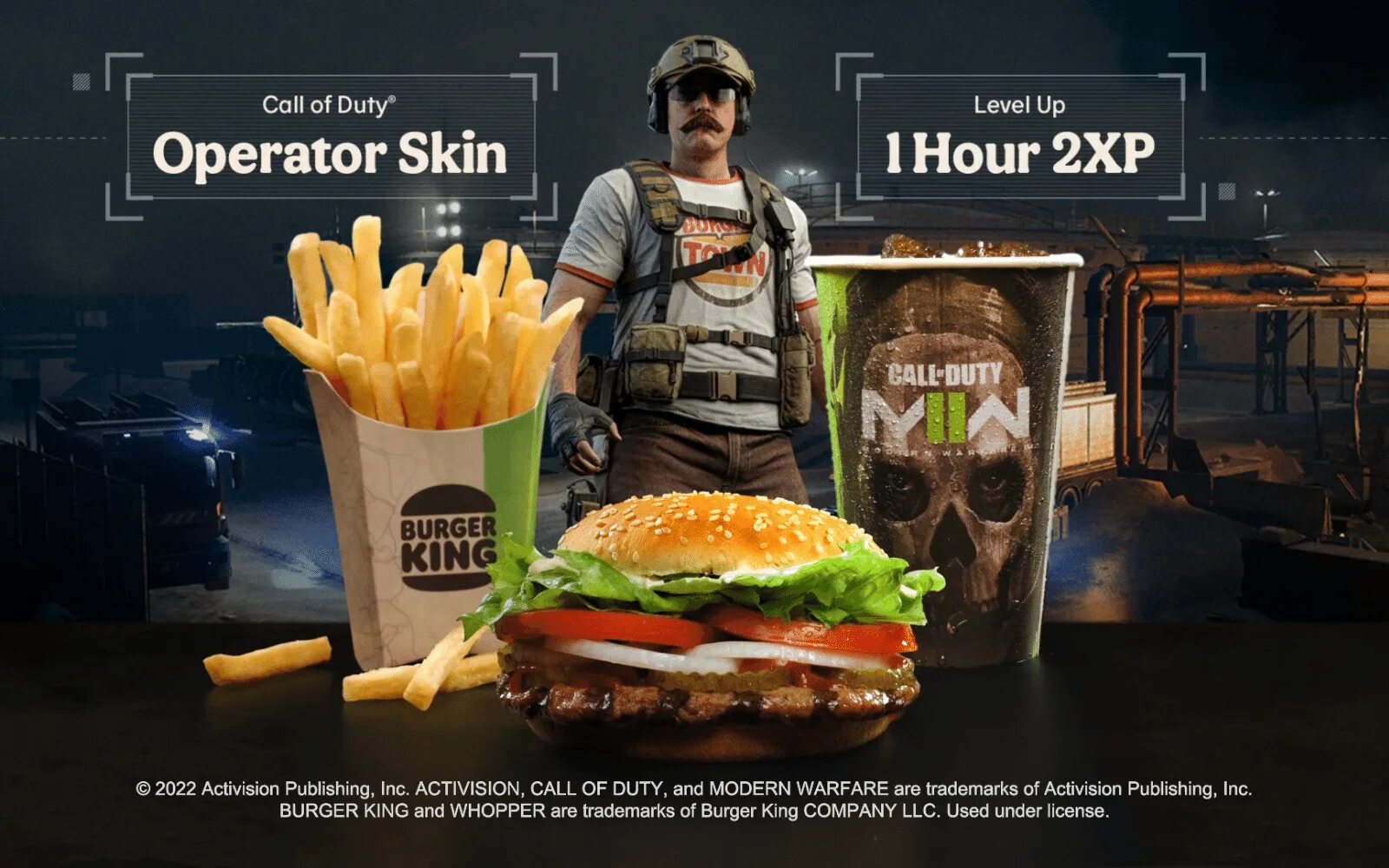 Скин оператора "бургер Таун Кинг. Burger King Cod: Modern Warfare 2. Бургер Таун Call of Duty скин. Cod MW II Burger Town Operator Skin. Qr код бургер кинг