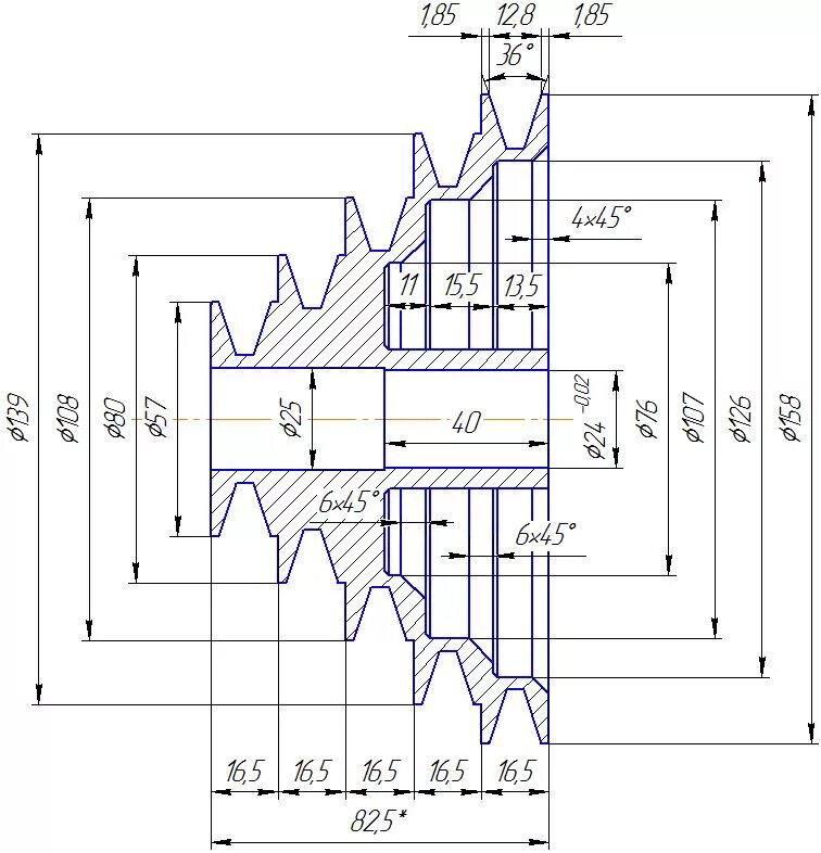 Ступенчатый диаметр. Шкив для сверлильного станка НС-12. Шкив шпинделя для станка 2м112. Шкив для сверлильного станка диаметр вала 45 мм посадка 37 мм. Шкив 2м112 чертеж.